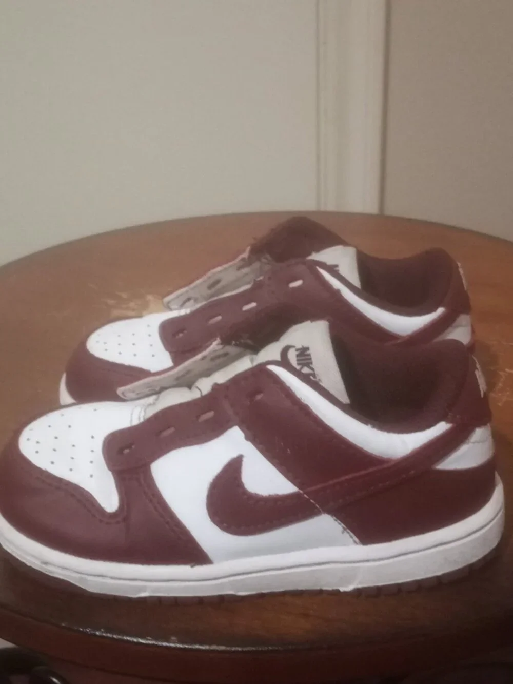 Nike Dunk Low White Redwood TD Toddler FB9107-115 8C Retro Authentic Sneakers - Picture 9 of 13